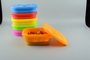 廠家訂制6寸硅膠保鮮盒 方形可折疊設計，打造便攜食品級便當盒新選擇